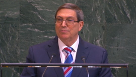 Canciller cubano en la Asamblea General de la ONU. 7 de julio de 2026.